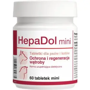 Вітаміни Dolfos HepaDol mini для захисту та відновлення печінки у собак та котів, 60 міні таблеток
