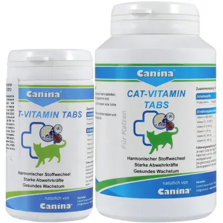 Вітаміни Canina Cat-Vitamin Tabs для котів, вітамінний комплекс, 125 г (250 табл)