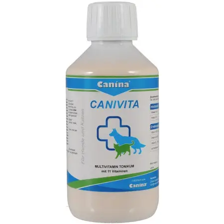 Витаминизированный тоник Canina Canivita для кошек и собак, с быстрым эффектом, универсальный, 250 мл