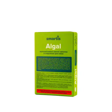 Вітаміни Smartis Algal зі спіруліною для собак, 50 таб.