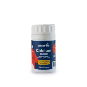 Вітаміни для суглобів Smartis Calcium Premium з кальцієм та вітаміном D3 для собак, 60 таб.