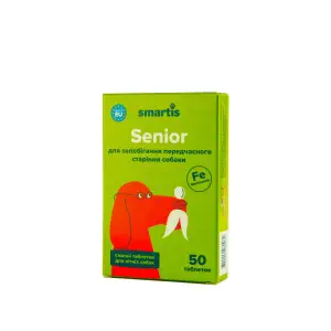 Вітаміни Smartis Senior з метіоніном та залізом для собак, 50 таб.