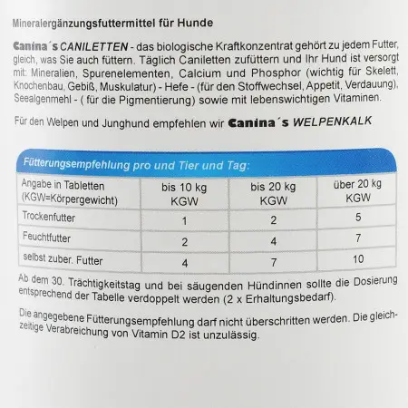 Вітаміни Canina Caniletten комплекс для дорослих собак, 1000 г (500 табл)