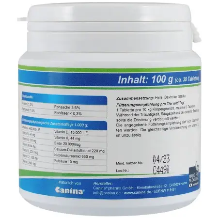 Вітаміни Canina V25 Vitamintabletten для собак, полівітамінний комплекс, 100 г (30 табл)