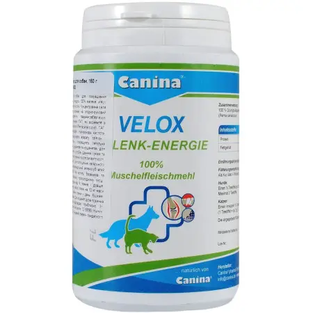Вітаміни Canina Velox Gelenkenergie для собак, порошок з високим вмістом глюкозаміногліканів, 150 г