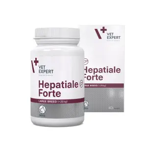 Харчова добавка Vet Expert Hepatiale Forte Large Breed для підтримання та захисту функцій печінки у собак великих порід, 40 таб.