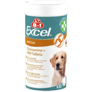 Вітаміни 8in1 Excel Glucosamine + MSM для цуценят та дорослих собак, для суглобів, 55 шт