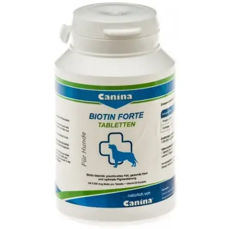 Вітаміни Canina Biotin Forte Tabletten для собак, інтенсивний курс для шерсті, 100 г (30 табл)