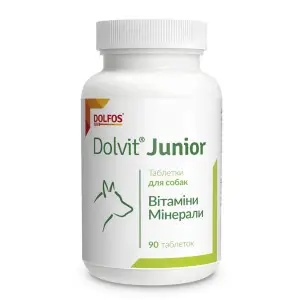 Вітаміни Dolfos Dolvit Junior для цуценят та молодих собак, 90 табл
