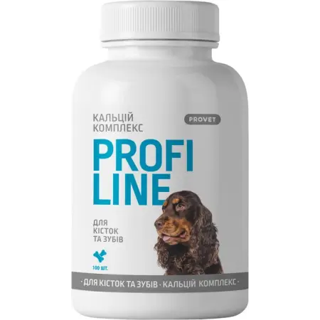 Вітаміни ProVET Profiline для собак Кальцій комплекс для кісток і зубів 100 табл.