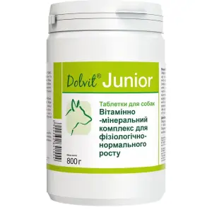 Вітаміни Dolfos Dolvit Junior для цуценят та молодих собак, 520 табл., 800 г