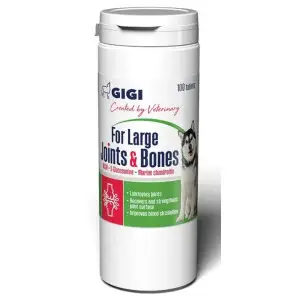 Вітамінно-мінеральний комплекс GIGI FOR LARGE Joints & Bones для зміцнення та відновлення суглобів у собак 1 таблетка на 20 кг 100 табл.