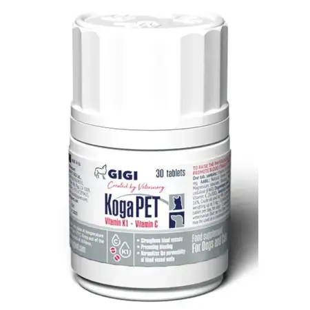 Вітамінно-мінеральний комплекс GiGi KogaPET (КогаПЕТ) для покращення згортання крові у собак і котів 30 табл.