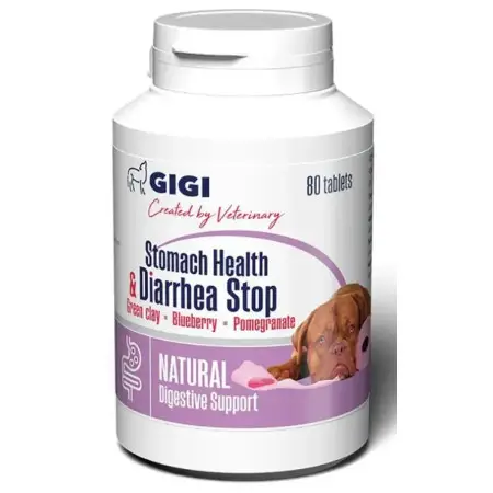 Вітамінно-мінеральний комплекс GiGi Stomach Health & Diarrhea Stop для нормалізації функції травної системи 1 таблетка на 10 кг 80 табл.