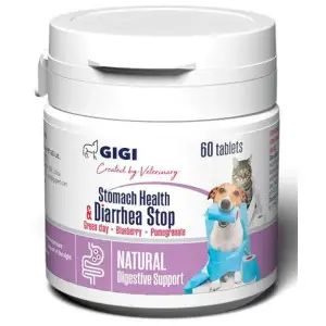 Вітамінно-мінеральний комплекс GiGi Stomach Health & Diarrhea Stop для нормалізації функції травної системи 1 таблетка на 2 кг 60 табл.