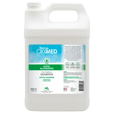 Шампунь Tropiclean OxyMed Гіпоалергенний, концентрат 1:10, для собак та котів, 3,8 л