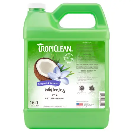 Шампунь TropiClean (Тропиклин) Имбирь и кокос, концентрат, для белой шерсти, для собак и кошек, 3,8 л
