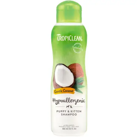 Шампунь TropiClean (Тропиклин) Нежный кокос, гипоаллергенный, для щенков и котят, 355 мл
