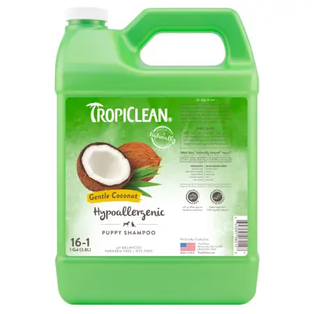 Шампунь TropiClean (Тропиклин) Нежный кокос, концентрат, гипоаллергенный, для щенков и котят, 3,8 л
