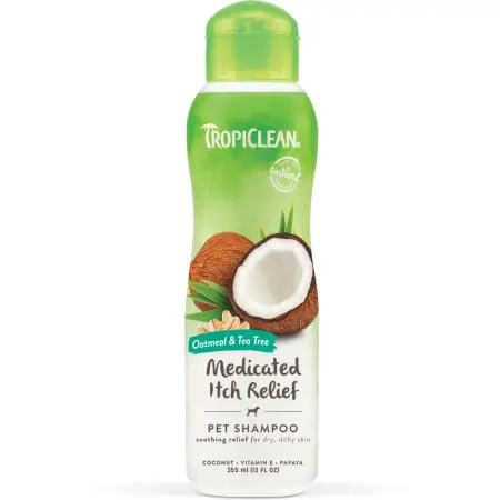 Шампунь TropiClean (Тропиклин) Овсяный с экстрактом чайного дерева, лечебный, для собак, 355 мл