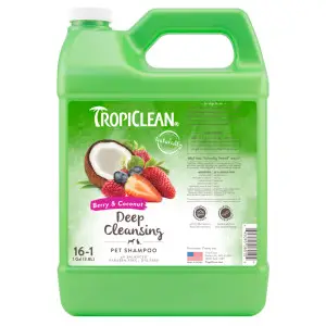 Шампунь TropiClean ( Тропіклін ) Ягоди та кокос, концентрат, глибоке очищення, для собак та котів, 3,8 л