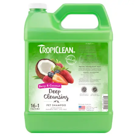 Шампунь TropiClean (Тропиклин) Ягоды и кокос, концентрат, глубокая очистка, для собак и кошек, 3,8 л