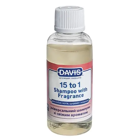 Davis 15 to 1 With Fragrance ДЕВІС 15:1 шампунь з ароматом для собак і котів, концентрат , 50 мл