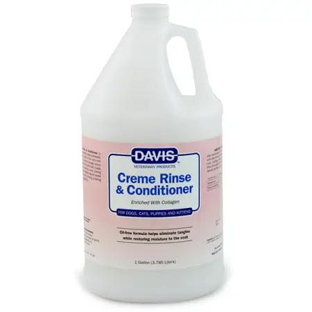 Davis Creme Rinse & Conditioner ДЕВІС КРЕМ РІНЗ ополіскувач та кондиціонер з колагеном для собак і котів, концентрат , 3,8 л
