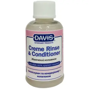 Davis Creme Rinse & Conditioner ДЕВІС КРЕМ РІНЗ ополіскувач та кондиціонер з колагеном для собак і котів, концентрат , 50 мл