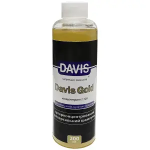 Davis Gold Shampoo ДЕВІС ГОЛД суперконцентрований шампунь для собак і котів , 200 мл