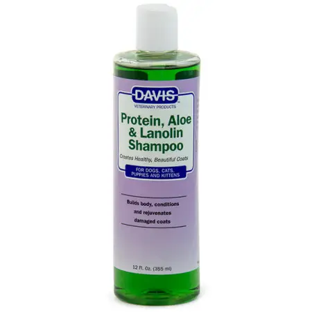 Davis Protein & Aloe & Lanolin Shampoo ДЕВІС ПРОТЕЇН АЛОЕ ЛАНОЛІН шампунь для собак і котів, концентрат , 355 мл