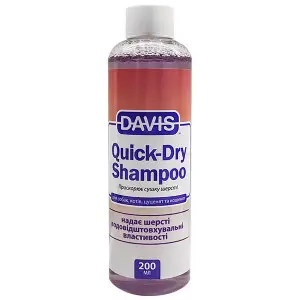 Davis Quick-Dry Shampoo ДЕВІС ШВИДКА СУШКА шампунь для собак і котів, концентрат , 200 мл