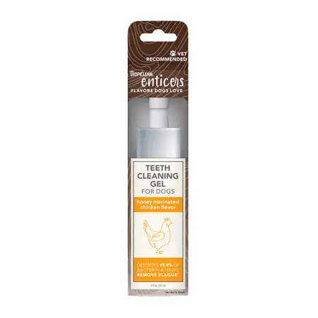 Гель TropiClean (Тропиклин) для ухода за полостью рта Enticers Курица маринованная медом (No Brush), для собак, 59 мл