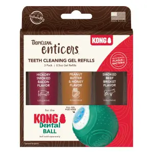 Набір TropiClean ( Тропіклін ) гелів з різними смаками Enticers для кульки Kong, 3х14,8мл