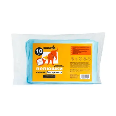 Пелюшки Smartis щоденні 60*60см, 38г/4г (10шт)