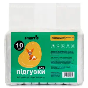 Підгузки Smartis для собак (сук) XXS (в розгорнутому вигляді розмір 28*22см) 10шт