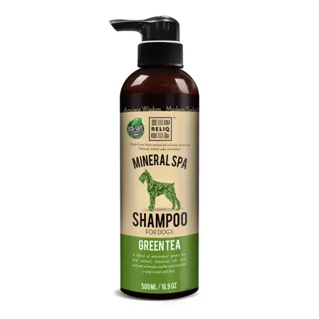 Шампунь Reliq Mineral Spa Shampoo Green Tea для собак з олією зеленого чаю 500 мл (S500-GTA)