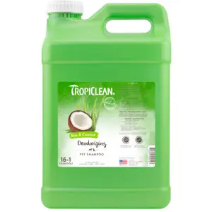 Шампунь Tropiclean Алоэ и кокос, концентрат 1:16, дезодорирующий, для собак и кошек, 9,5 л