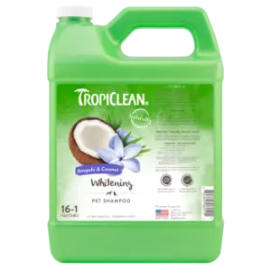 Шампунь Tropiclean Имбирь и кокос, концентрат 1:16, для белой шерсти, собак и кошек, 9,5 л