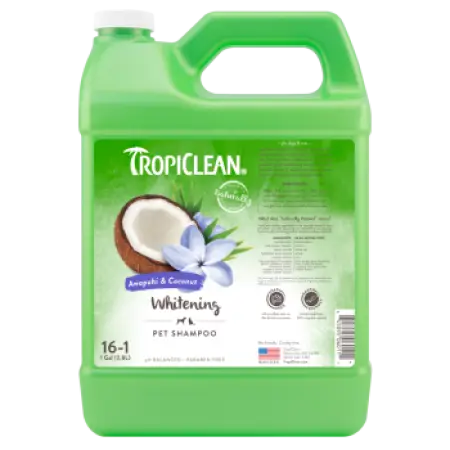 Шампунь Tropiclean Имбирь и кокос, концентрат 1:16, для белой шерсти, собак и кошек, 9,5 л