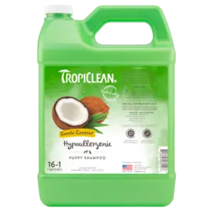 Шампунь Tropiclean Нежный кокос, концентрат 1:16, гипоаллергенный, для щенков и котят, 9,5 л