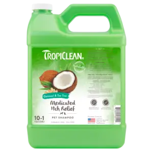 Шампунь Tropiclean Овсяный с экстрактом чайного дерева, концентрат 1:10, лечебный, для собак, 9,5л