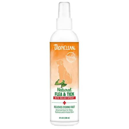 Спрей TropiClean (Тропиклин) Flea&Tick Успокаивающий, против раздражения от укусов блох и клещей, для собак и кошек, 236 мл