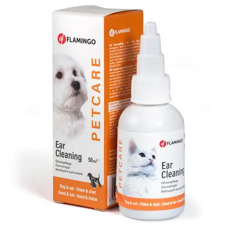 Flamingo Petcare Ear Cleaner ФЛАМІНГО краплі для чищення вух для собак та котів , 50 мл